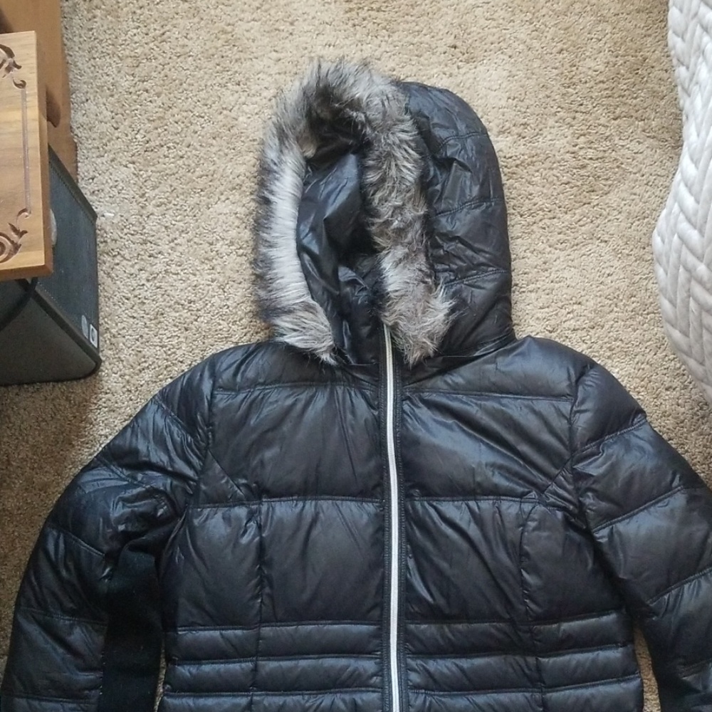 BCBG packable down long coat